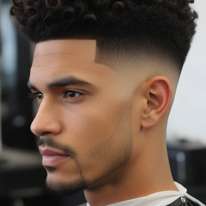 Curly High Fade
