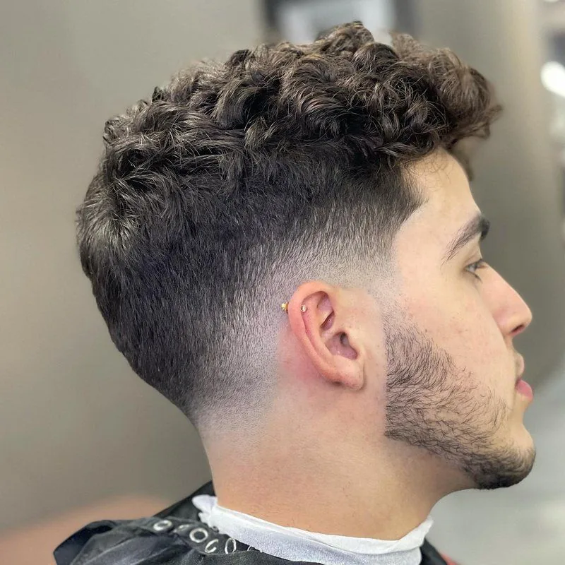 Curly Low Fade